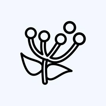 Icon Pollen. suitable for Bee Farm. Line Style. simple design editable. desig Stock Illustration