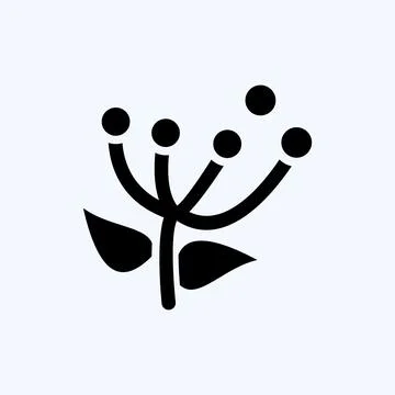 Icon Pollen. suitable for Bee Farm. Glyph Style. simple design editable. desi Stock Illustration
