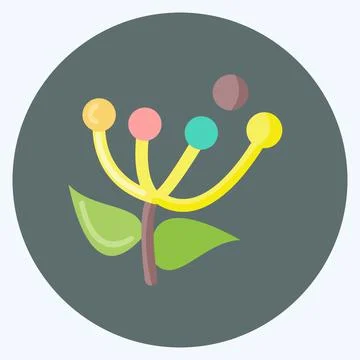 Icon Pollen. suitable for Bee Farm. Flat Style. simple design editable. desig Stock Illustration
