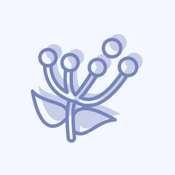 Icon Pollen. suitable for Bee Farm. two tone style. simple design editable. d Stock Illustration