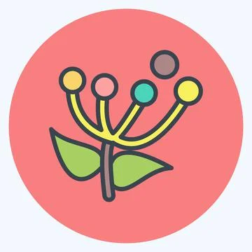 Icon Pollen. suitable for Bee Farm. Color Mate Style. simple design editable. Stock Illustration