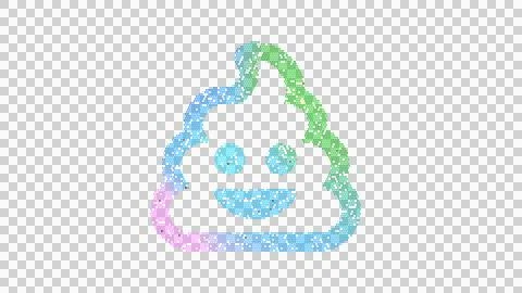Icon poo is made up of LED square shapes. There are bright diodes and there are Stock Illustration