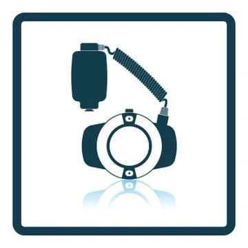 Icon of portable circle macro flash Stock Illustration