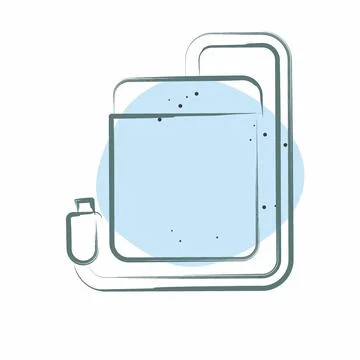 Icon Portable Hdd. related to Computer symbol. Color Spot Style. simple des.. 스톡 일러스트