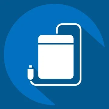 Icon Portable Hdd. related to Computer symbol. long shadow style. simple de.. Stock-Illustration