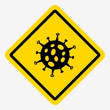 Icon of the possibility of infection with a virus. Danger. Do not enter. Icon Stock Illustration