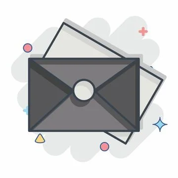 Icon Post. related to Post Office symbol. comic style. simple design editab.. Stock-Illustration