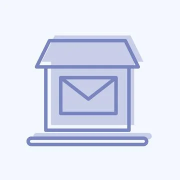 Icon Postal. suitable for education symbol. two tone style. simple design edi イラスト素材