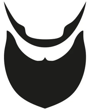 Icon poster beard, beaver, bearded man father dad day silhouette hipster set. Stock Illustration