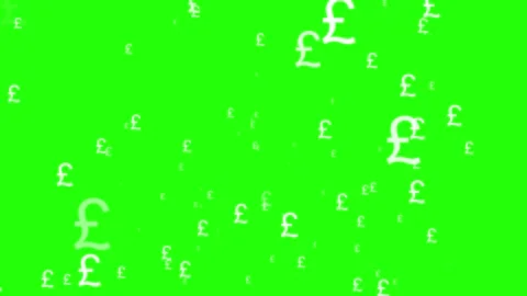Icon Pound sterling falling animated rain dollar symbol Pound sterling gree.. Stock Footage 273719875
