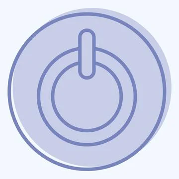Icon Power Button. related to Air Conditioning symbol. two tone style. simp.. Stock Illustration