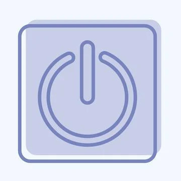 Icon Power Button. suitable for Programming symbol. two tone style. simple de 스톡 일러스트