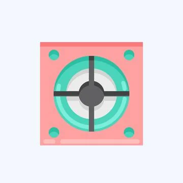 Icon Power Supply. suitable for Computer Components symbol. flat style. simpl Illustrazione stock