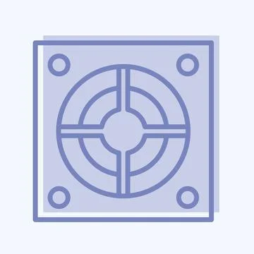 Icon Power Supply. suitable for Computer Components symbol. two tone style. s イラスト素材