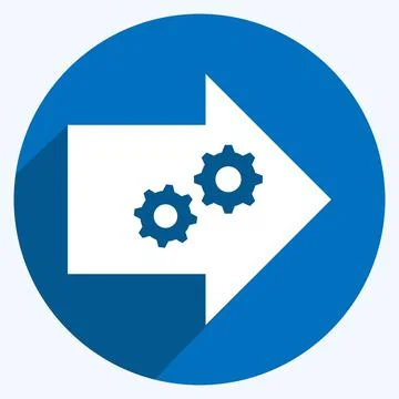 Icon Practical Learning. suitable for Community symbol. long shadow style. si Stock Illustration