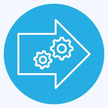 Icon Practical Learning. suitable for Community symbol. blue eyes style. simp Stock Illustration