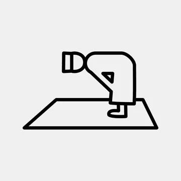 Icon pray. Islamic elements of Ramadhan, Eid Al Fitr, Eid Al Adha. Icons in.. Stock Illustration