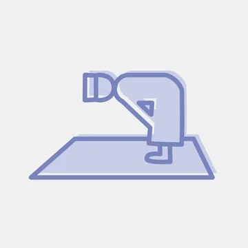 Icon pray. Islamic elements of Ramadhan, Eid Al Fitr, Eid Al Adha. Icons in.. Illustrazione stock