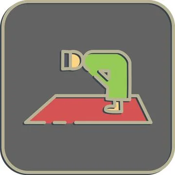 Icon pray. Islamic elements of Ramadhan, Eid Al Fitr, Eid Al Adha. Icons in.. Illustrazione stock