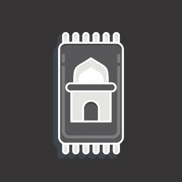 Icon Prayer Mat. related to Eid Al Fitr symbol. islamic. ramadhan. simple i.. Illustrazione stock