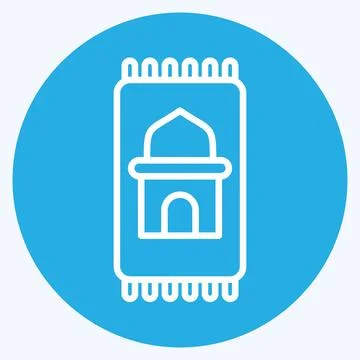 Icon Prayer Mat. related to Eid Al Fitr symbol. islamic. ramadhan. simple i.. Stock Illustration