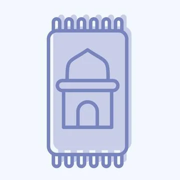 Icon Prayer Mat. related to Eid Al Fitr symbol. islamic. ramadhan. simple i.. Stock Illustration