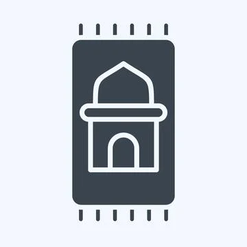 Icon Prayer Mat. related to Eid Al Fitr symbol. islamic. ramadhan. simple i.. Stock Illustration