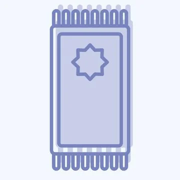 Icon Prayer Mat. related to Eid Al Adha symbol. Two Tone Style. simple desi.. イラスト素材