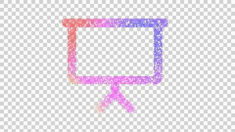 Icon presentation is made up of LED square shapes. There are bright diodes and Stock Illustration