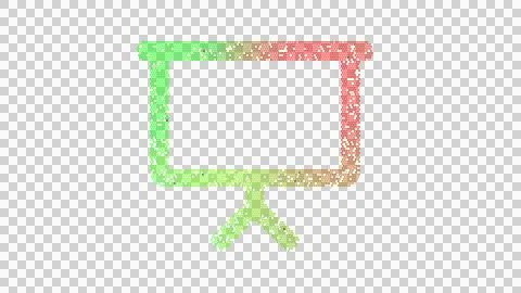 Icon presentation is made up of LED square shapes. There are bright diodes and Stock Illustration