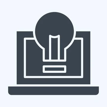 Icon Presentation. related to Creative Concept symbol. glyph style. simple .. Stock Illustration