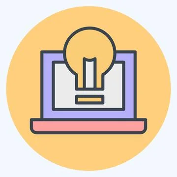 Icon Presentation. related to Creative Concept symbol. color mate style. si.. Illustrazione stock