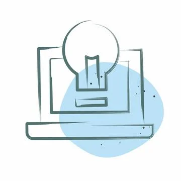 Icon Presentation. related to Creative Concept symbol. Color Spot Style. si.. Stock Illustration