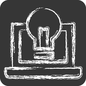 Icon Presentation. related to Creative Concept symbol. chalk Style. simple .. Stock Illustration