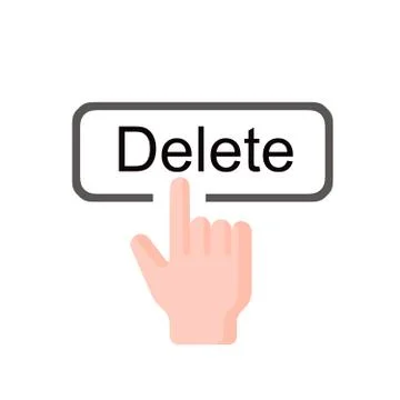 Icon, press the delete button Stock Illustration
