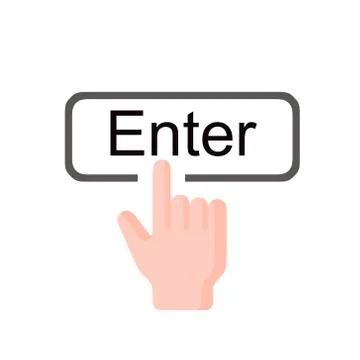 Icon press the enter button Stock Illustration