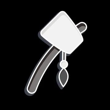 Icon Primitive Axe. related to American Indigenous symbol. glossy style. si.. 스톡 일러스트