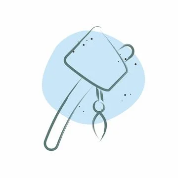 Icon Primitive Axe. related to American Indigenous symbol. Color Spot Style.. 스톡 일러스트