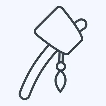 Icon Primitive Axe. related to American Indigenous symbol. line style. simp.. Stock Illustration