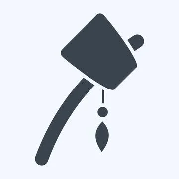 Icon Primitive Axe. related to American Indigenous symbol. glyph style. sim.. Stock Illustration