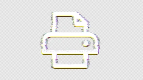 Icon print is distorted. Glitch. Noise, chromatic aberration, geometric Stock Footage 304038258
