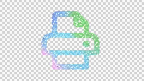 Icon print is made up of LED square shapes. There are bright diodes and there Stockillustratie