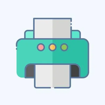 Icon Printer. related to Computer symbol. doodle style. simple design edita.. Stockillustratie