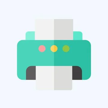 Icon Printer. related to Computer symbol. flat style. simple design editabl.. Stockillustratie