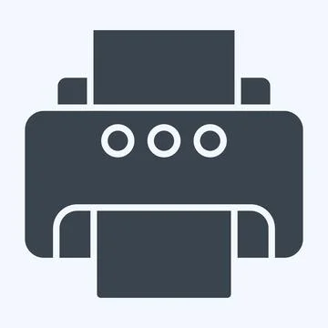 Icon Printer. related to Computer symbol. glyph style. simple design editab.. Stock Illustration