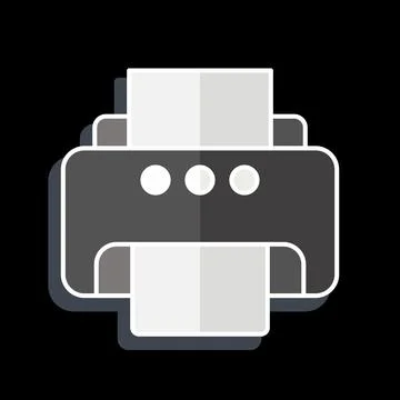 Icon Printer. related to Computer symbol. glossy style. simple design edita.. Stock Illustration