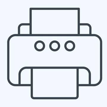 Icon Printer. related to Computer symbol. line style. simple design editabl.. Stock Illustration