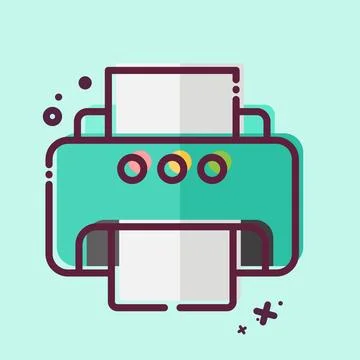 Icon Printer. related to Computer symbol. MBE style. simple design editable.. Stock Illustration