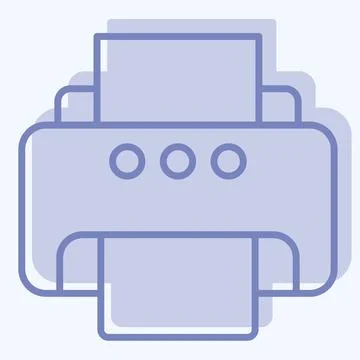 Icon Printer. related to Computer symbol. two tone style. simple design edi.. Stock Illustration