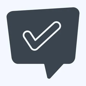 Icon Problem Solving. related to Speech symbol. glyph style. design editable Illustrazione stock